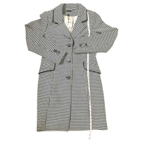 White House Black Market Houndstooth Coat Size Small NWT - Picture 9 of 12